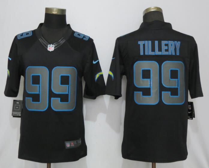 Men Los Angeles Chargers #99 Tillery Impact Limited Black Nike Limited NFL Jerseys